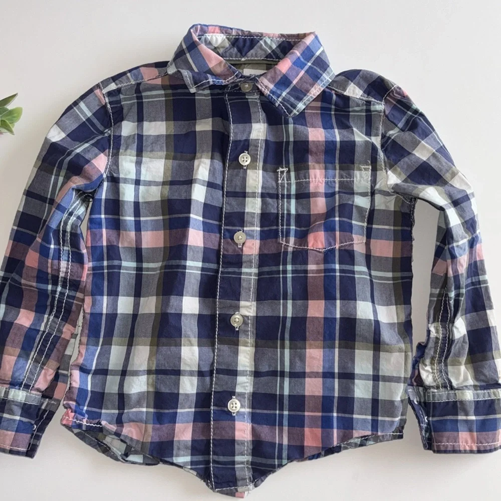Carter’s Boys Cotton Button Down Shirt 2T Spring Shirt Easter Boys Shirt